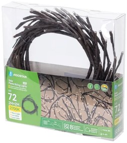 Instalație LED solară Aigostar 72xLED/4m IP65 300 mAh alb cald ramuri