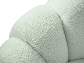 Fotoliu de design rotativ BLOOM cu taburet, verde deschis