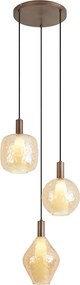 Lampă suspendată de design bronz închis 3 lumini - Ard