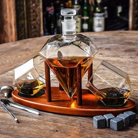 Set decantor whisky diamant Deluxe