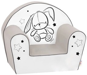 Scaun pentru bebeluși LUX Cute Bunny Baby Nellys, gri, alb