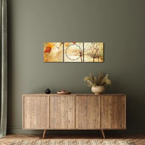 Tablou - Dispoziție de toamnă (cu ceas) (90x30 cm)