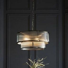 Endon 110944 - Candelabru suspendat cu lanț RIDGETON 5xE14/6W/230V alamă