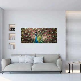 Tablou - Păun (120x50 cm)
