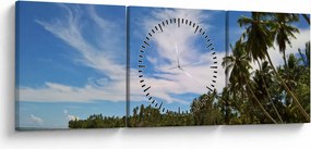 Tablou cu plajă (cu ceas) (90x30 cm)
