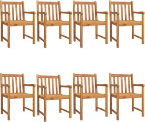 vidaXL Scaune de grădină, 8 buc., 56x55,5x90 cm, lemn masiv de acacia