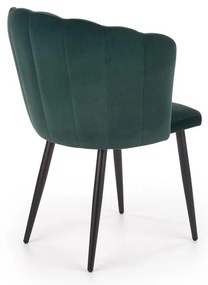 Scaun de bucaterie Bernita, verde/negru