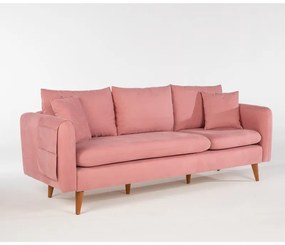 Canapea cu 3 Locuri Sofia - Pink 215 X 91 X 85