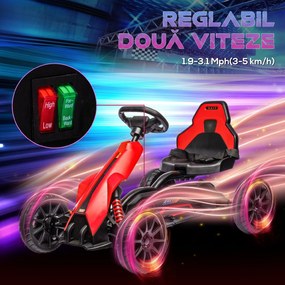 HOMCOM Go-Kart Electric pentru Copii 3-8 Ani, 3-5 km/h, Roșu | Aosom Romania