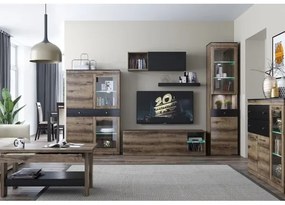 Raft de perete LANDU 6x80 cm stejar monastic