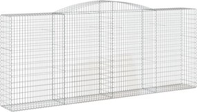 vidaXL Coș gabion arcuit, 400x50x160/180 cm, fier galvanizat