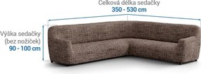 Gaico Huse bielastice VITTORIA maro colţar (l. 350 - 530 cm)