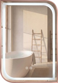 Oglindă LED ZONE 70x50 BRUSH ROSE GOLD
