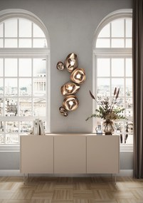 Comodă cu picioare metalice Desin 170 cm - cashmir / stejar nagano