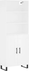 vidaXL Dulap înalt, alb, 69,5x34x180 cm, lemn compozit