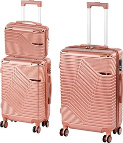 TraveLux Urban XVIII set valiză rulantă aur roz