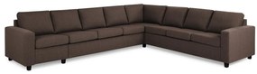 Colțar Scandinavian Choice C160Maro, Negru, 345x285x86cm, Picioare: Plastic
