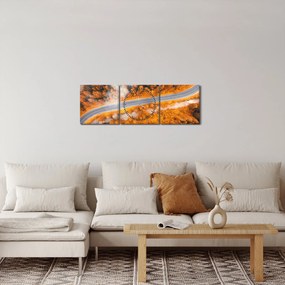 Tablou - Strada montană (cu ceas) (90x30 cm)