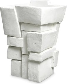 Ghiveci de flori LUX, Fibra de sticla, Alb, Santanter