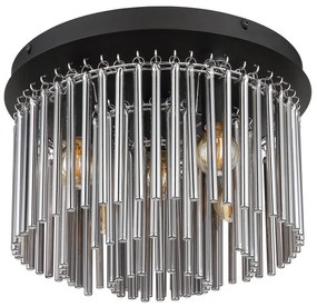 Plafoniera design modern GORLEY negru, fumuriu