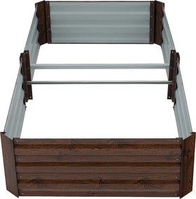 Strat înălţat de grădină, maro, oţel, NONKY TIP 7