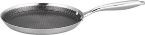Tigaie pentru clatite Swiss Haus SH-ZGCP28, 28 x 2,4 cm, Acoperire ceramica Sapphire, Fara PTFE/PFAS/PFOA, Inductie, Argintiu