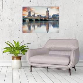 Tablou pe sticlă - Houses of Parliament din Londra (70x50 cm)