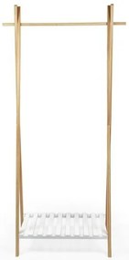 Suport haine Compactor Bamboo Stender, lemn natural