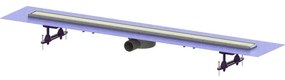 Set rigola pentru dus plus capac Kessel Linearis Compact 115 cm inox cu sita de par si clapeta multistop