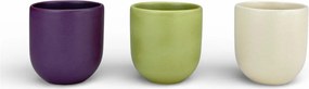 Set 3 cesti cafea Pahare Novum Trio Serenity, glazura mata, 250ml
