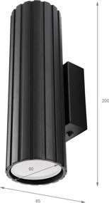 Brilagi - Aplica de perete CRISPINA 2xGU10/10W/230V 20 cm neagră