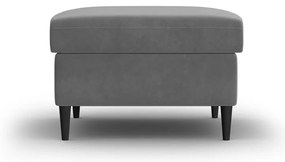 Taburet gri deschis cu tapițerie din catifea Kyoto – Cosmopolitan Design