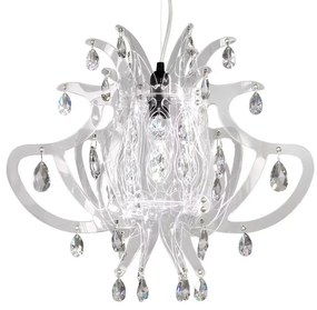 Lustra cu cristale Scholer design unicat realizata manual Lillibet M alb