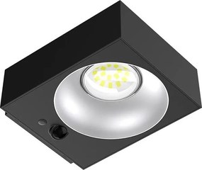Viking - Aplica de perete solară LED cu senzor, reglabilă, 2W/3,7V, IP65, 4000K