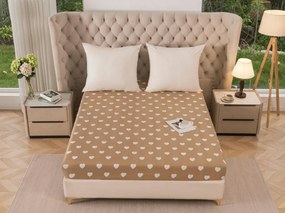 Cearsaf din microfibra CARAMHEART maro 180x200 cm