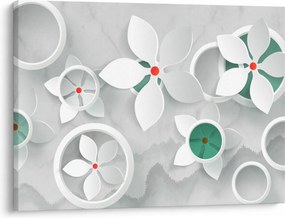 Tablou abstracției florale (70x50 cm)