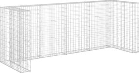 vidaXL Perete gabion pentru pubele, 320x100x120 cm, oțel galvanizat