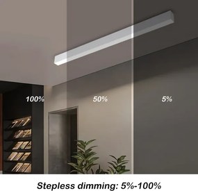 Brilagi - Plafonieră LED cu dimmer SLEEKLINE LED/40W/230V Wi-Fi Tuya albă+telecomandă