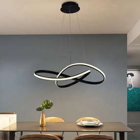 Lustră LED dimabilă pe cablu Brilagi COSMOWAVE LED/70W/230V 3000-6500K negru + telecomandă