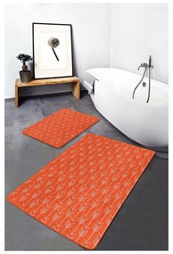 Covorașe de baie teracotă 2 buc. din catifea 60x100 cm – Mila Home