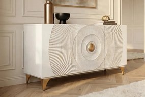 Comoda design vintage Golden Sunset 140cm alb