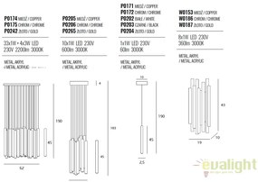Pendul LED design Premium Class Quality 2,5cm ORGANIC FAT auriu P0204 MX