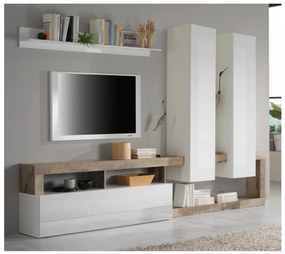 Mobilier living LENOR alb/maro