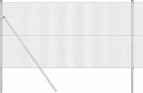 vidaXL Stâlp de gard. Argintiu 10 x 1,2 m (16 x 16 mm plasă) Oțel