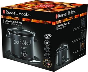 La mâna a doua: Slow cooker Russell Hobbs 24180-56 Tabla, 3,5 litri, Vas din ceramica, 3 programe, Negru