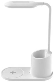 Lampă de masă Platinet 3 W, încărcare wireless, alb