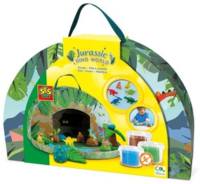 Set creativ - Lumea dinozaurilor din plastilina (geanta tematica)