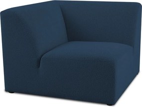 Modul pentru canapea albastru închis cu tapițerie din stofă bouclé (cu colț variabil) Roxy – Scandic
