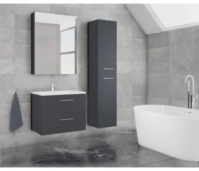 Set mobilier pentru baie KATE cu lavoar + dulap cu oglindă + dulap suspendat, antracit