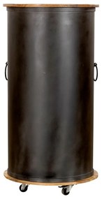 Dulap vinotecă negru din metal număr sticle 9, 60x115 cm Luni – Interia Home &amp; Living